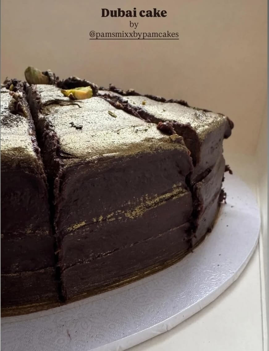 Tub Cake: DUBAI CHOCOLATE-INSPIRED