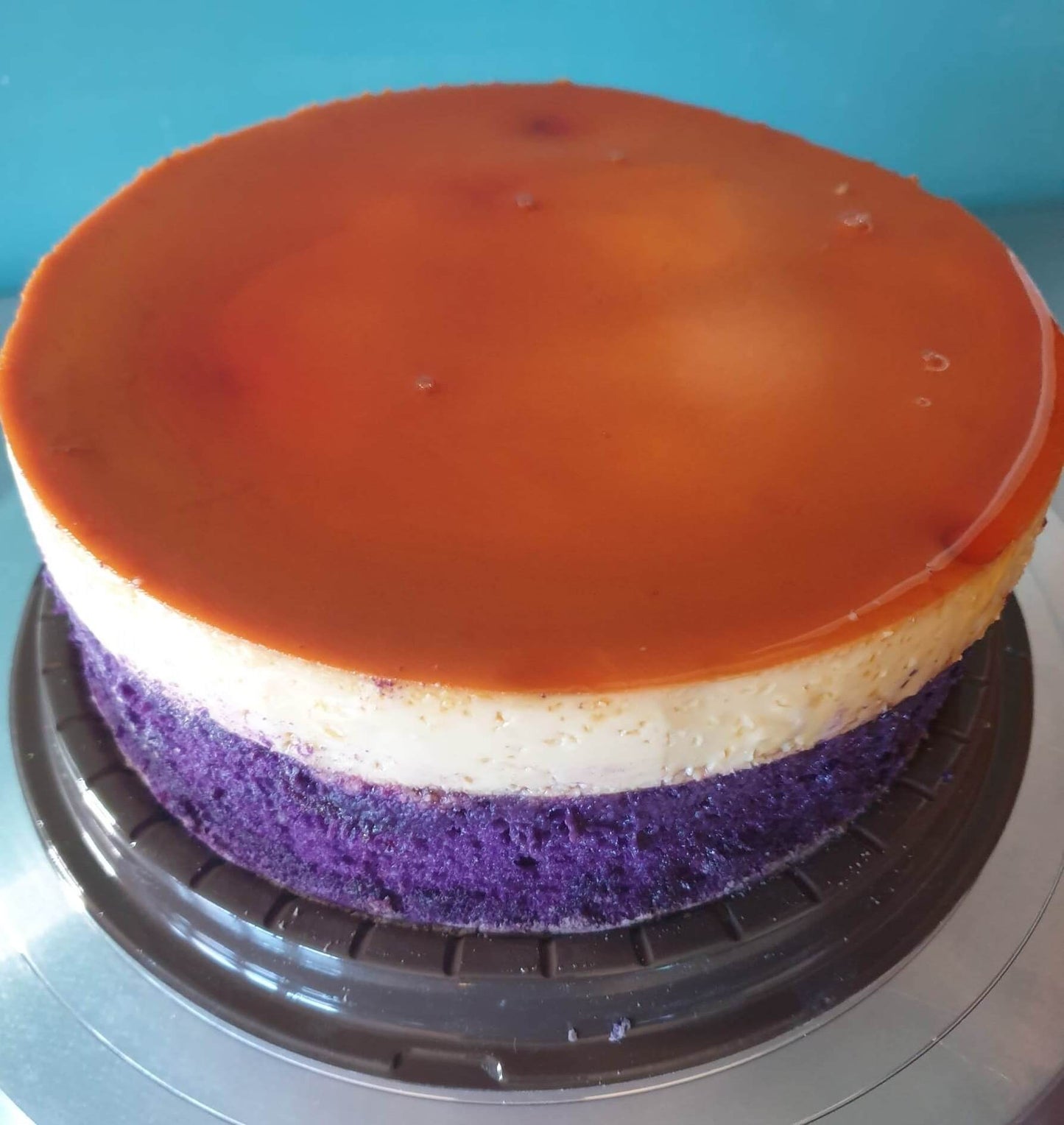 Ube Custard Cake