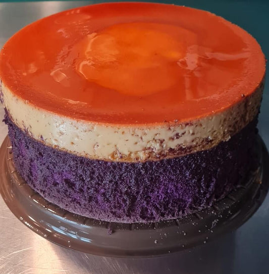 Ube Custard Cake