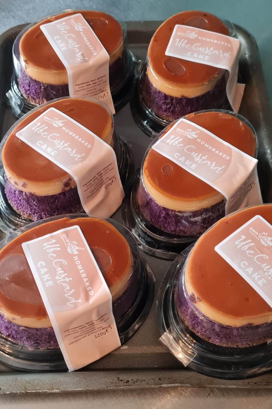 Mini Ube Custard Cake
